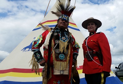 RCMP and First Nations unite during Spiritwood memorial