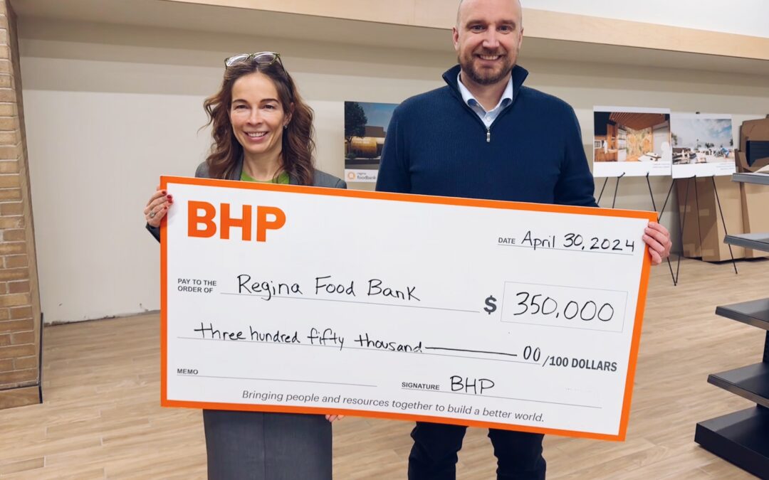 The Regina Food Bank and BHP have announced a partnership